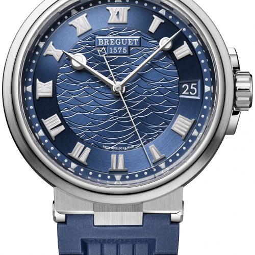 Die Marine 5517 von Breguet in Weißgold mit Kautschukband. Die Marine 5517 von Breguet in Weißgold mit Kautschukband.