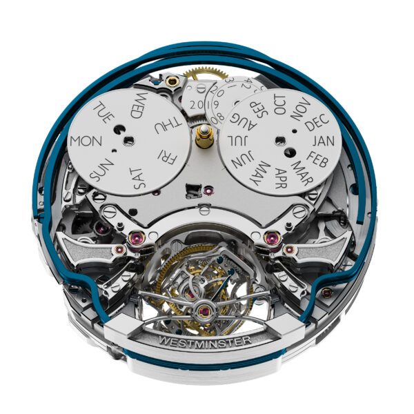 Das Kaliber Jaeger-LeCoultre 184 von der Zifferblattseite. Das Kaliber Jaeger-LeCoultre 184 von der Zifferblattseite.