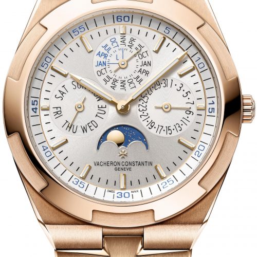Vacheron-Constantin-Overseas-Ewiger-Kalender-Ultraflach-Goldarmband Der Overseas Ewiger Kalender Ultraflach von Vacheron Constantin mit Goldarmband.