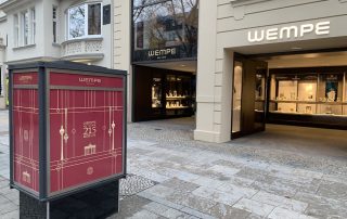 Die renovierte Fassade von Wempe am Kurfürstendamm 215.