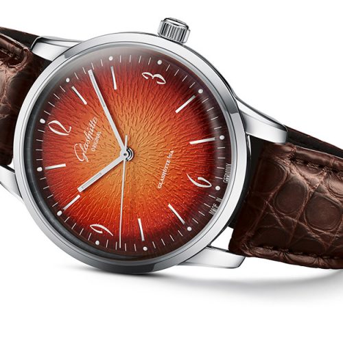 Die Sixties besitzt ein poliertes Edelstahlgehäuse mit 39 Millimeter Durchmesser. Die Sixties besitzt ein poliertes Edelstahlgehäuse mit 39 Millimeter Durchmesser.