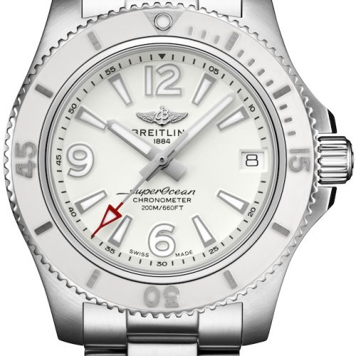 Die Superocean 36 von Breitling mit weißem Zifferblatt und  Diver-Pro-III-Kautschukband, 3.400 Euro. Die Superocean 36 von Breitling mit weißem Zifferblatt und Diver-Pro-III-Kautschukband, 3.400 Euro.