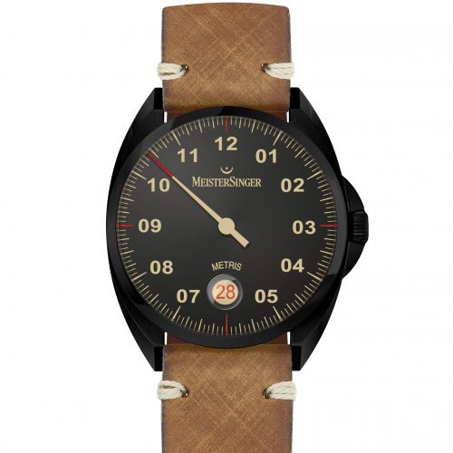 Die Metris Black Line von Meistersinger misst 38 Millimeter im Durchmesser. Die Metris Black Line von Meistersinger misst 38 Millimeter im Durchmesser.