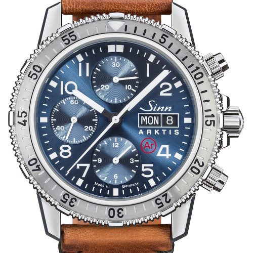 Die Arktis II von Sinn Spezialuhren mit Vintage-Lederband. Die Arktis II von Sinn Spezialuhren mit Vintage-Lederband.