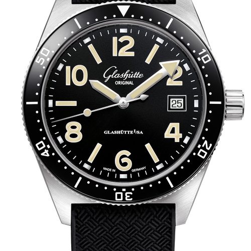 Die SeaQ von Glashütte Original mit Kautschukarmband.. Die SeaQ von Glashütte Original mit Kautschukarmband..