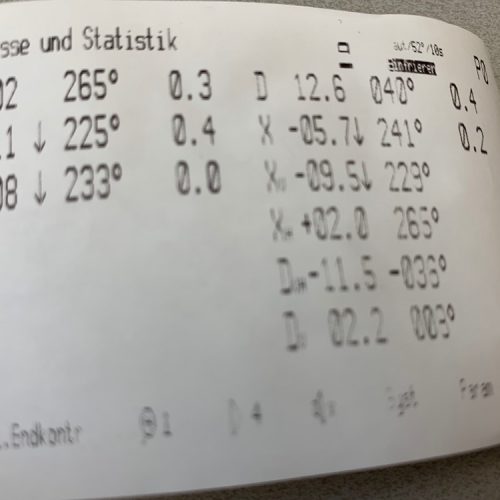 Der Gangschein der Triton Subphotique nach 24 Stunden. Die Ergebnisse tendieren klar ins Minus, auch die Amplitude wird erkennbar schwächer. Der Gangschein der Triton Subphotique nach 24 Stunden. Die Ergebnisse tendieren klar ins Minus, auch die Amplitude wird erkennbar schwächer.