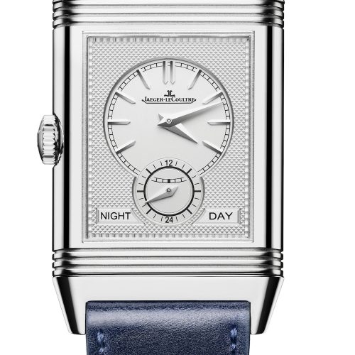 Die Rückseite der Reverso Tribute Duoface von Jaeger-LeCoultre in Edelstahl. Die Rückseite der Reverso Tribute Duoface von Jaeger-LeCoultre in Edelstahl.