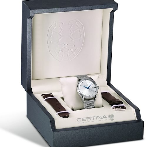 Die Powermatic DS1 von Certina wird in einer speziellen Box ausgeliefert. Die Powermatic DS1 von Certina wird in einer speziellen Box ausgeliefert.