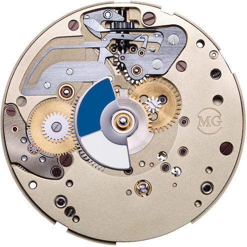 Das Kaliber 100.2 mit der Gangreserveanzeige, die durch ein Differenzialgetriebe gesteuert wird. Das Kaliber 100.2 mit der Gangreserveanzeige, die durch ein Differenzialgetriebe gesteuert wird.