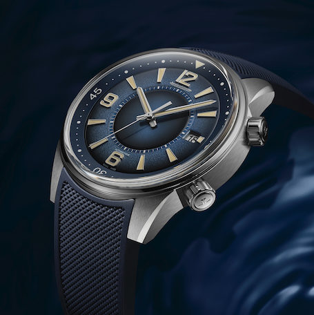 Die Polaris Date von Jaeger-LeCoultre besitzt zwei markante Kronen. Die Polaris Date von Jaeger-LeCoultre besitzt zwei markante Kronen.