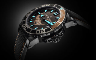 Die Krone der Patravi Scubatec Black Manta Special Edition ist verschraubt.