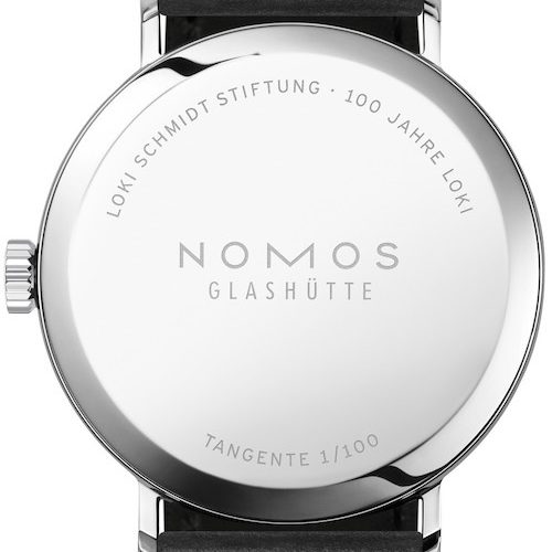 Die Nomos Tangente 35 Loki Schmidt ist limitiert auf 100 Exemplare. Die Nomos Tangente 35 Loki Schmidt ist limitiert auf 100 Exemplare.