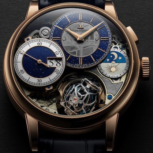 Das Gyrotourbillon 3 von Jaeger-LeCoultre hat eine digitale Chronographenanzeige. Das Gyrotourbillon 3 von Jaeger-LeCoultre hat eine digitale Chronographenanzeige.