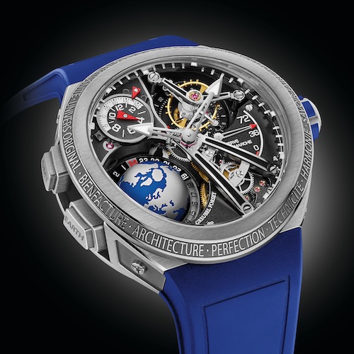 Ein Drücker wählt die zweite Zeitzone, der andere koordiniert die Weltzeitkugel. Ein Drücker wählt die zweite Zeitzone, der andere koordiniert die Weltzeitkugel.