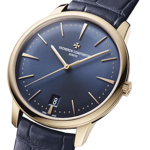 Das Roségoldgehäuse der Patrimony Mitternachtsblau misst 36 Millimeter. Das Roségoldgehäuse der Patrimony Mitternachtsblau misst 36 Millimeter.