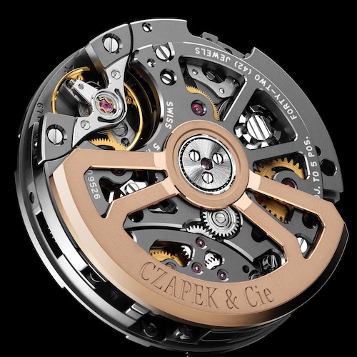 Das Kaliber des Schaltradchronographen stammt vom Werkehersteller Vaucher. Das Kaliber des Schaltradchronographen stammt vom Werkehersteller Vaucher.