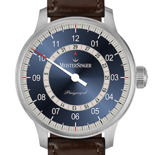 Der Perigraph von Meistersinger mit hellem Datumsring. Der Perigraph von Meistersinger mit hellem Datumsring.