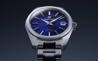 Die Grand Seiko SBGH281 mit blauem Zifferblatt.