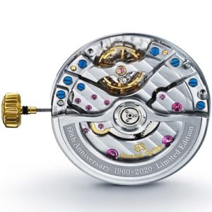 Das Kaliber 9SA5 von Grand Seiko besitzt eine geschwungene Automatikbrücke.