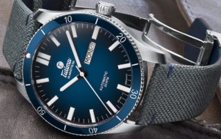 Tutima Glashütte Grand Flieger Airport mit blauer Lünette