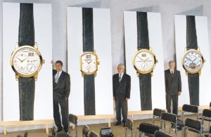 Die Präsentation der neuen Lange-Kollektion in der Dresdener Residenz 1994.