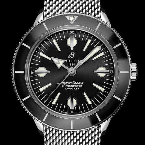 Die Superocean an einem Ocean-Classic-Edelstahlarmband mit Doppelfaltschließe. Die Superocean an einem Ocean-Classic-Edelstahlarmband mit Doppelfaltschließe.