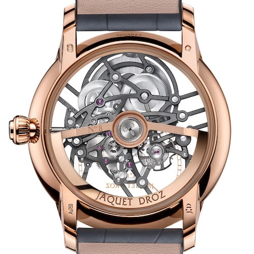 Der Rotor des Automatikwerkes Jaquet Droz 2663 SQ ist durchbrochen. Der Rotor des Automatikwerkes Jaquet Droz 2663 SQ ist durchbrochen.