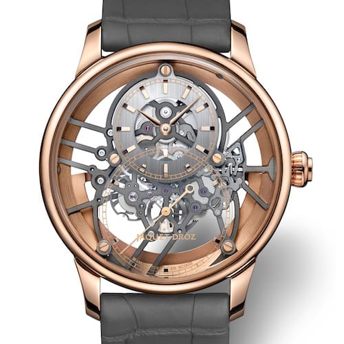 Das Zifferblatt der Grande Second Skelett-One ist aus Saphirglas. Das Zifferblatt der Grande Second Skelett-One ist aus Saphirglas.