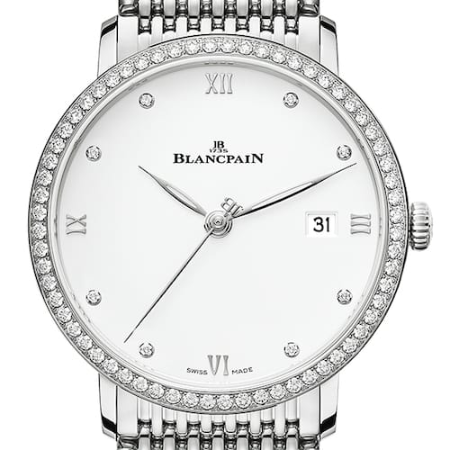 Die Edelstahlversion mit Diamantbesatz und Milanaiseband kostet 15.440 Euro. Die Edelstahlversion mit Diamantbesatz und Milanaiseband kostet 15.440 Euro.