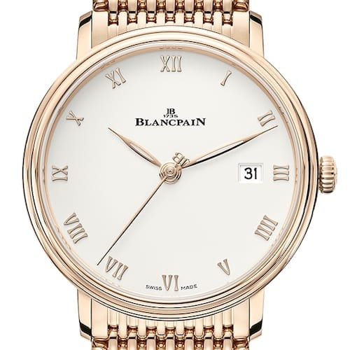 Die Rotgoldversion mit Milanaiseband kostet 32.960 Euro. Die Rotgoldversion mit Milanaiseband kostet 32.960 Euro.