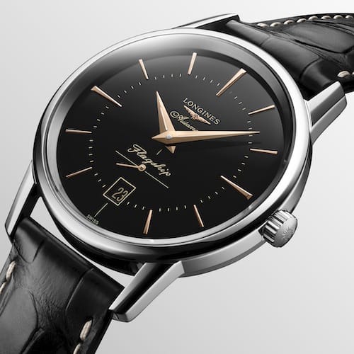 Longines-Flagship-L4.795.4.58.PRofil Die Bandanstöße sind nach innen gerichtet.