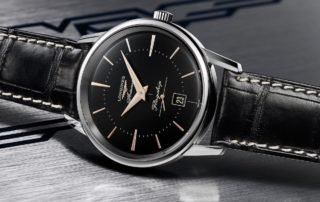 Das Unisex-Modell von Longines mit schwarzem Zifferblatt