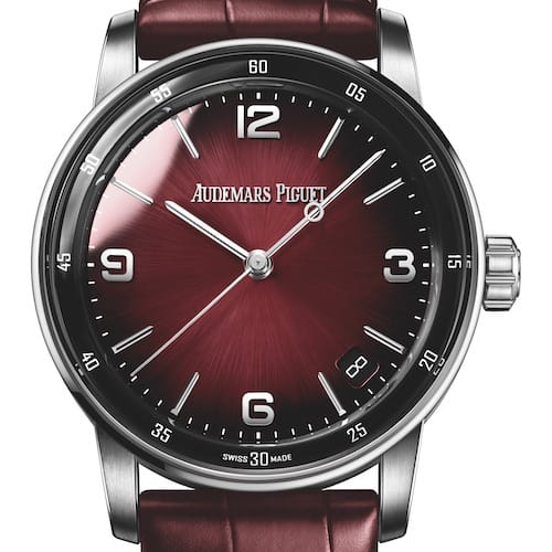 Audemars Piguet Code 59.11 15210BC-OO-A068CR-01 Die Audemars Piguet Code 59.11 aus Weißgold mit burgunderrotem Blatt.