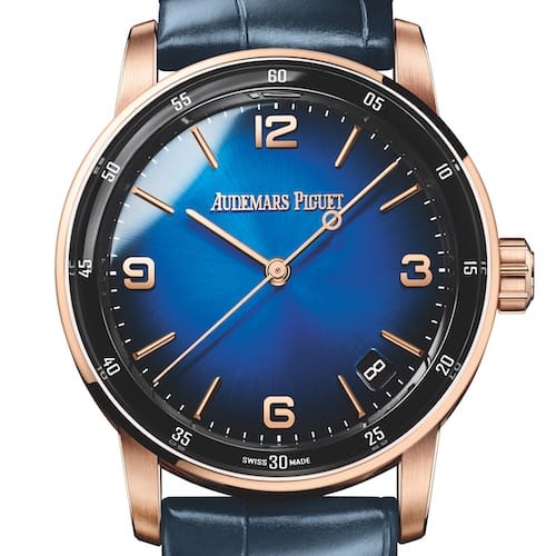 Audemars Piguet Code 59.11 15210OR-OO-A028CR-01-SDT Die Audemars Piguet Code 59.11 in 18K Roségold mit blauem Blatt.