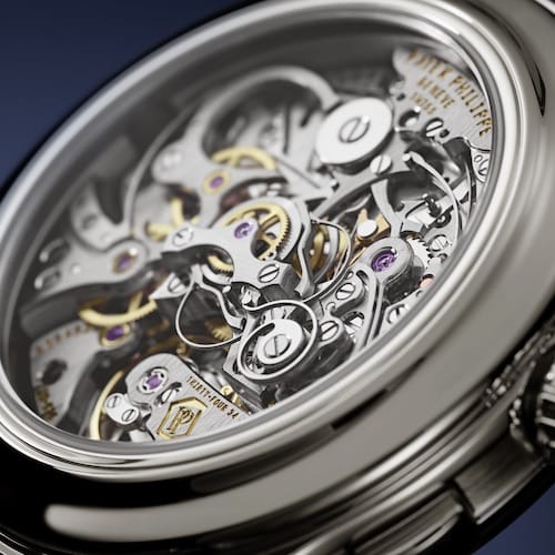 Patek-Philippe-Schleppzeigerchronograph-Ref5370P-Chronographenwerk Das Chronographenwerk CHR 29-535 PS bietet eine Gangautonomie von 65 Stunden.