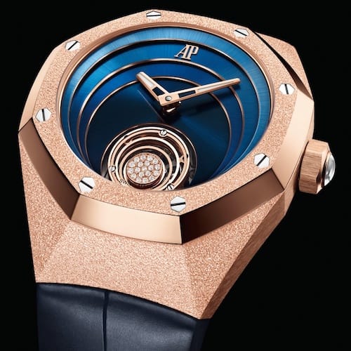 Audemars-Piguet-Royal-Oak-Concept-Frosted-Gold-Flying-Tourbillon-26630OR-GG-D326CR-01 Audemars Piguet Royal Oak Concept Frosted Gold Flying Tourbillon Alligatorlederband Rosegoldgehäuse