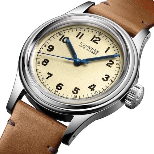 Longines-Heritage-Military-Marine-Nationale-L2.833.4.93.2-Zifferblatt Die Longines Heritage Military misst 38,5 Millimeter im Durchmesser.