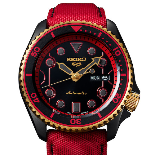 Seiko-5-Sports-Street-Fighter-KEN-SRPF20-Front KEN – Feuerspuckende Faust