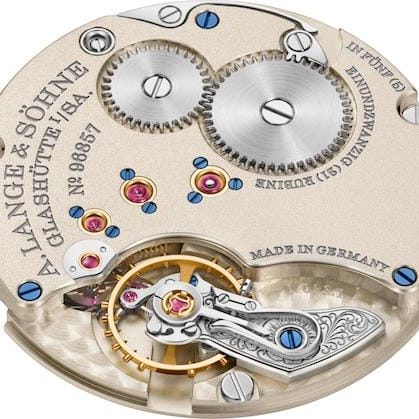 Back view of the Lange manufacture calibre L093.1 A. Lange & Söhne Kaliber L093