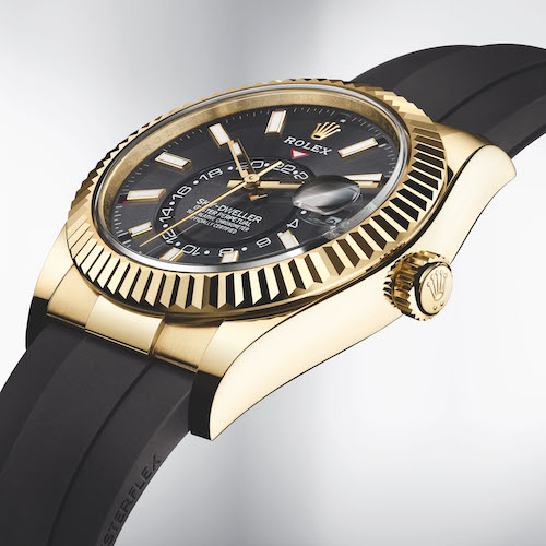 Rolex-Perpetual-Sky-Dweller-Krone-flach Rolex Oyster Perpetual Sky-Dweller