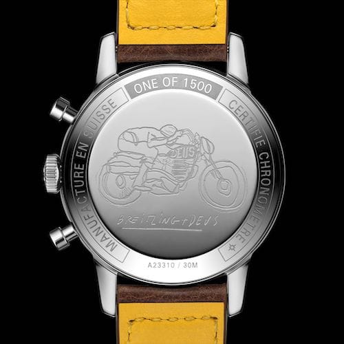 Breitling-Top-Time-Deus-Limited-Edition-Boden Der Boden mit der Garvur symbolisiert die Zusammenarbeit von Breitling und Deus.