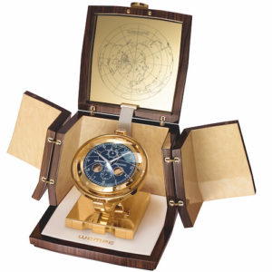 Das Werkgehäuse des Wempe-Chronometers ist aus vergoldetem Messing.