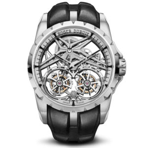 Die Excalibur von Roger Dubuis zwei fliegend gelagerten Tourbillons.