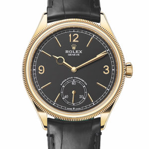 Rolex Perpetual 1908 Gelbgold schwarzes Zifferblatt m52508-0002