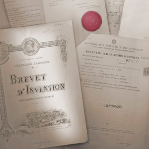 Das Patent für den Leuchtstoff Luminor von Panerai von 1949.