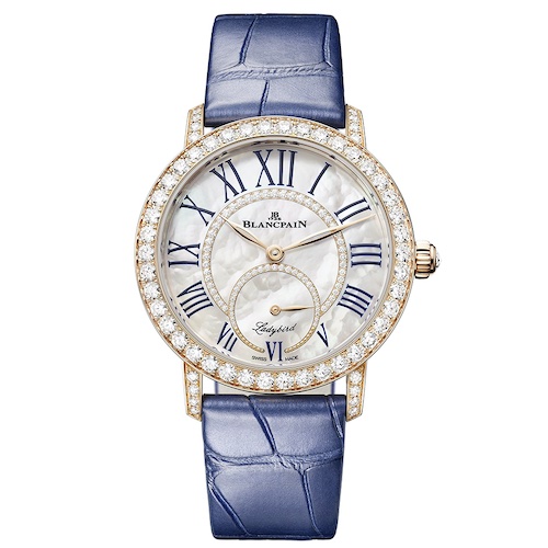 Blancpain Ladybird Gelbgold Kleine Sekunde Mitternachtsblau