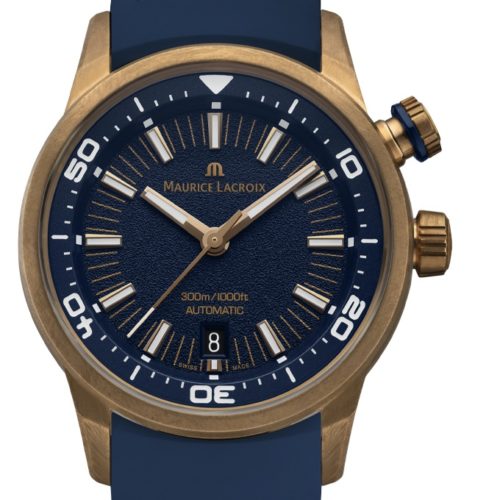 Maurice Lacroix Pontos S Diver PT6248-BRZ0B-430-4 Kautschukband Die Maurice Lacroix Pontos S Diver Bronze – hier am Kautschukband – ist limitiert auf 500 Exemplare.