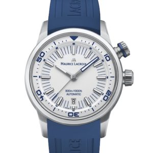 Die Maurice Lacroix Pontos S Diver mit weiß lackiertem Zifferblatt.