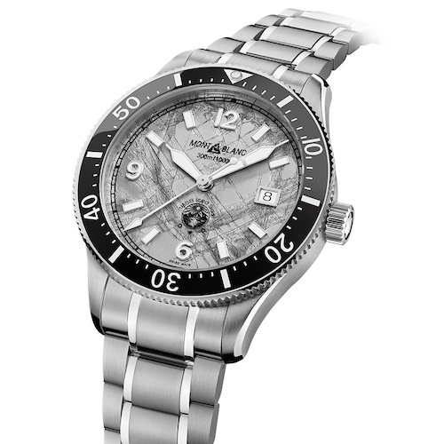Montblanc 1858 Iced Sea Automatic Date Front Stahlband Montblanc 1858 Iced Sea Automatic Date Front Stahlband