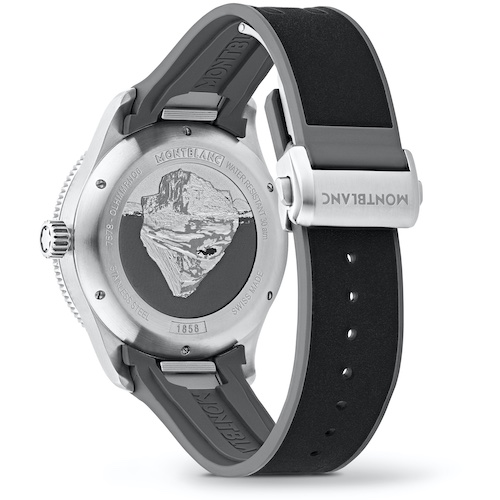 Montblanc 1858 Iced Sea Automatic Date Kautschukband Montblanc 1858 Iced Sea Automatic Date Kautschukband